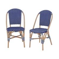 sweeek - Rotan en poly rotan bistrostoel (set van 2)