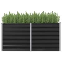 VidaXL Plantenbak verhoogd 160x40x77 cm gegalvaniseerd staal antraciet