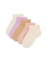 HEMA Kinder enkelsokken zigzag - 5 paar oudroze (oudroze)