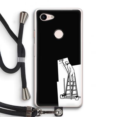 Musketon Painter: Pixel 3 Transparant Hoesje met koord
