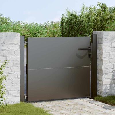 Tuinpoort met slot Zwart 105 x 100 cm Poedergecoat staal