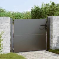 Tuinpoort met slot Zwart 105 x 100 cm Poedergecoat staal