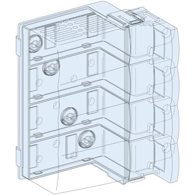 Schneider Electric PrismaSeT-P, verbindingsblok, Compact NSX100-250/INS250 4-polig, vaste inbouw, horizontaal, verticale verzamelrail Linergy BW 1 stuk(s)