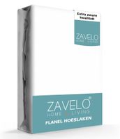 Zavelo Hoeslaken Flanel Wit-2-persoons (140x200 cm)