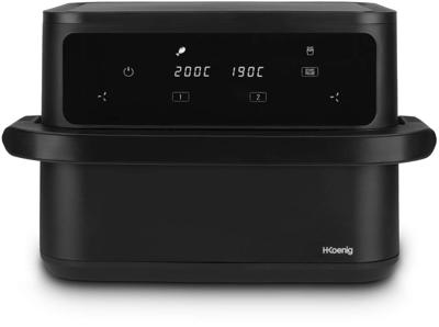 HKoeNIG Olievrije Friteuse - FRY960 - 10L Capaciteit Omvormbaar tot 2 x 5L - 8 Kookprogramma's - 2400W