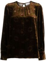 Pierre-Louis Mascia blouse Kanpur à fleurs - Marron