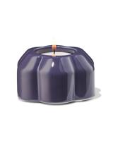 051 Theelichthouder Keramiek Bloem Donkerblauw (donkerblauw)