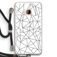 Geometrische lijnen zwart: HTC U Play Transparant Hoesje met koord Geometrische lijnen zwart: HTC U Play Transparant Hoesje met koord