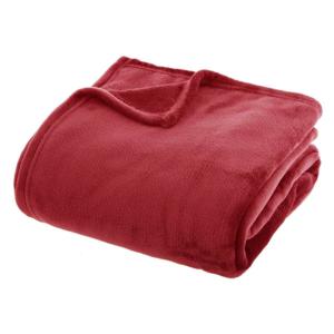 Atmosphera Plaid/bank deken - warm rood - polyester - 180 x 230 cm - Plaids