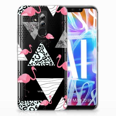 Huawei Mate 20 Lite | TPU Hoesje | Flamingo Triangle