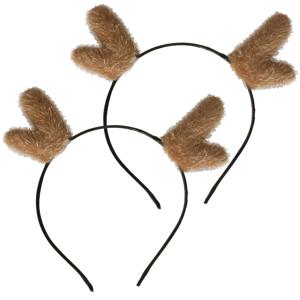 Rendier diadeem - gewei - bruin - 19 x 17 cm - haarband - kerstaccessoires