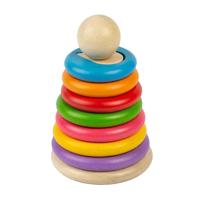 Bigjigs houten geheime vormenstapelaar, 16dlg.