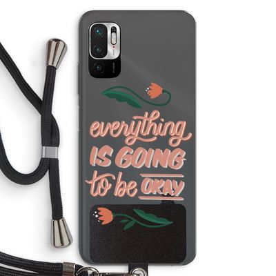 Optimistic flower girl: Xiaomi Redmi Note 10 5G Transparant Hoesje met koord