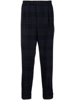 Brunello Cucinelli pantalon plissé à carreaux Prince de Galles - Bleu