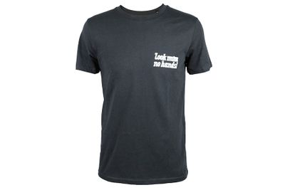 Look Mum No Hands! Little Logo T-shirt Zwart/Wit Look Mum No Hands! Little Logo T-shirt Zwart/Wit