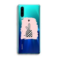 Zwart-wit cactus: Huawei P30 Transparant Hoesje
