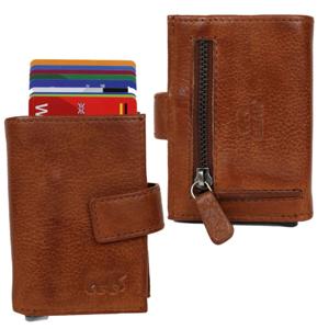 Bear Design Portemonnee met RFID XL Creditcardhouder Mo Cognac