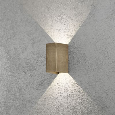 Wandlamp Cremona messing 2x3W 90 graden stralingshoek 7940-800 Konstsmide