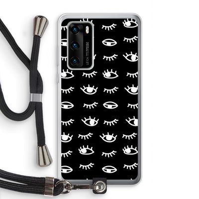Eye pattern #3: Huawei P40 Transparant Hoesje met koord