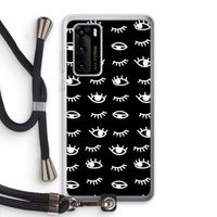 Eye pattern #3: Huawei P40 Transparant Hoesje met koord