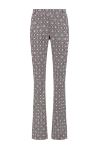 Helena Hart 7512disc Broek Flair Print Disc Flared Pink