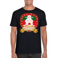 Foute Kerst t-shirt Santa is almost coming voor heren