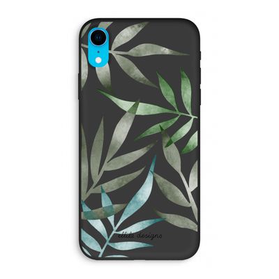 Tropical watercolor leaves: iPhone XR Biologisch afbreekbaar hoesje