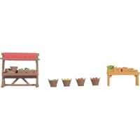 NOCH 14837 H0 toebehoren voor een weekmarkt Kant-en-klaar model