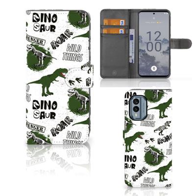 Telefoonhoesje | Met pasjeshouder | voor Nokia X30 Dinosaurus