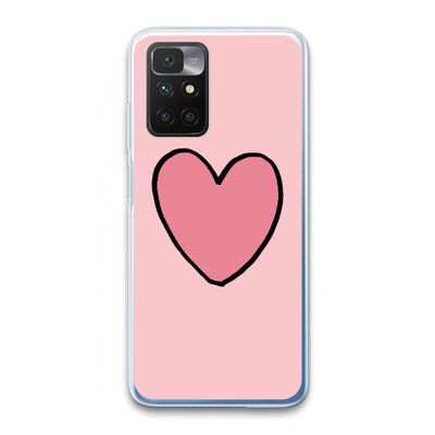 Hartje: Xiaomi Redmi 10 Transparant Hoesje