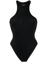 The Attico maillot de bain nervuré à dos nageur - Noir