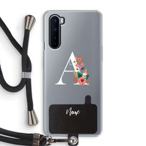 Pink Bouquet: OnePlus Nord Transparant Hoesje met koord