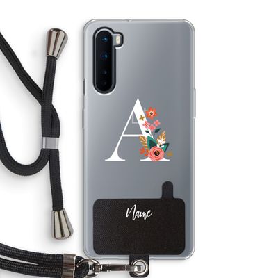 Pink Bouquet: OnePlus Nord Transparant Hoesje met koord