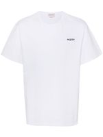 Alexander McQueen t-shirt en coton à logo brodé - Blanc - thumbnail