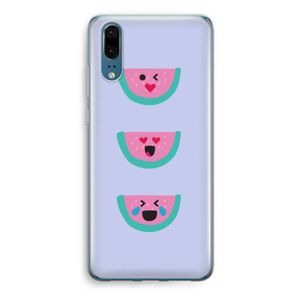 Smiley watermeloen: Huawei P20 Transparant Hoesje