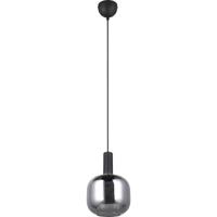 Moderne LED Hanglamp E27 - Rond Verchroomd Glas & Mat Zwart Metaal