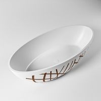 Vrijstaand bad Mondiaz Holm Design | 180x85 cm | Solid surface | Ovaal | Rust