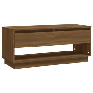 The Living Store TV-meubel - Spaanplaat - 102 x 41 x 44 cm - Bruineiken