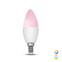 Slimme E14  Smart LED lamp 9Watt kaars RGBW NOVO