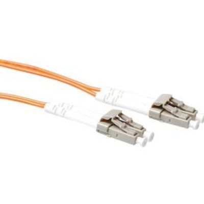 ACT 0,5 meter LSZH Multimode 50/125 OM2 glasvezel patchkabel duplex met LC connectoren