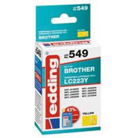 Edding Inktcartridge vervangt Brother LC-223Y Compatibel Geel EDD-549 18-549 - thumbnail