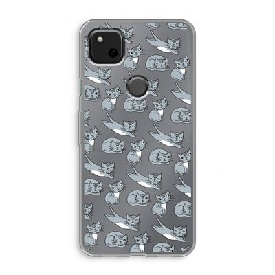 Poezen: Google Pixel 4a Transparant Hoesje