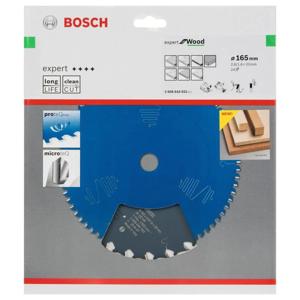 Bosch Professional Cirkelzaagblad voor Hout | Expert for Wood | Ø 165mm Asgat 20mm 24T - 2608644022