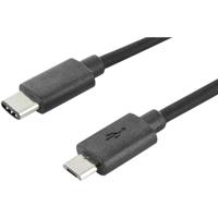 BBC micro:bit MEFUSBB30CV1 Data- en stroomkabel BBC micro:bit [1x USB-C stekker - 1x Micro-USB 2.0 B stekker] 0.30 m Zwart