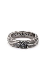 Nialaya Jewelry bague à gravures - Argent