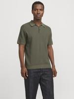 Jack & Jones Jprcccooper Knit Polo Ss Sn Trui Korte Mouw Tea Leaf