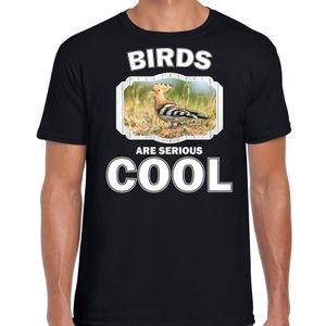 Dieren hop vogel t-shirt zwart heren - birds are cool shirt