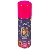 Haarverf/haarspray - neon rood - spuitbus - 125 ml - Carnaval - waterbasis