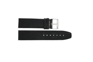 Horlogeband Jacques Lemans 1-1417 Leder Zwart 21mm