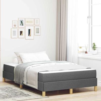 Boxspring bed Taupe, Bruin 120 x 190 cm Stof, Engineered Hout